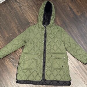 Polo by Ralph Lauren Kids Green Quilted Raincoat